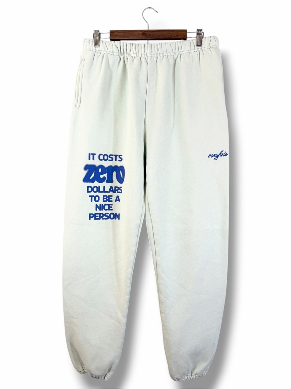 Mayfair Zero Dollars Sweatpants Seafoam Mint Green Size M/L Unisex Loungewear